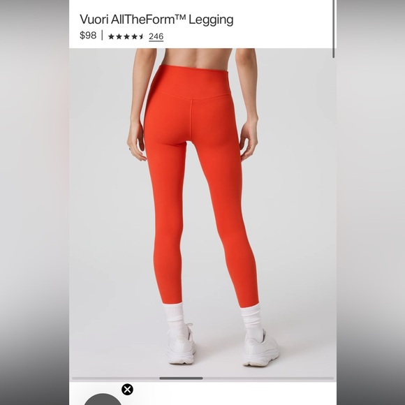 Vuori AllTheForm™ Legging Bright Poppy Small EUC - Picture 2 of 7